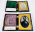 Pair of Victorian cased photographs showing George Bascom and Clara Holt Kimball with original velvet interiors