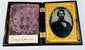 George Bascom mid-19th-century portrait in ornate gilt brass oval mat with purple velvet Union case lining