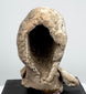 Open reverse of ancient Greek terracotta protome showing original hollow backless construction