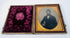 Mid-19th-century gentleman portrait preserved in an embossed Victorian case with gilt surround and velvet lining