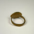 Roman Imperial bronze ring with intact hoop, oval decorative bezel, and naturally aged surface corrosion