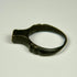 Roman bronze signet ring dating circa 100–300 CE with worn bezel and natural green-black patina