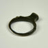 Imperial Roman bronze ring with simple architectural form and naturally aged burial patina
