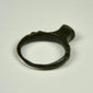 Imperial Roman bronze ring with simple architectural form and naturally aged burial patina