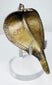 Indian brass Naga cobra canopy with engraved hood decoration and tapered mounting tang, circa 19th century.