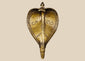 Antique 19th century Indian brass Naga cobra shrine canopy with expanded hood and aged patina.