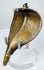 19th century Indian brass serpent canopy with stylized cobra head and tapered shrine mounting pin.