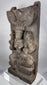 South Indian architectural wood panel featuring the goddess Gajalakshmi