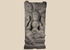 Antique Indian carved wood panel depicting the Hindu goddess Gajalakshmi