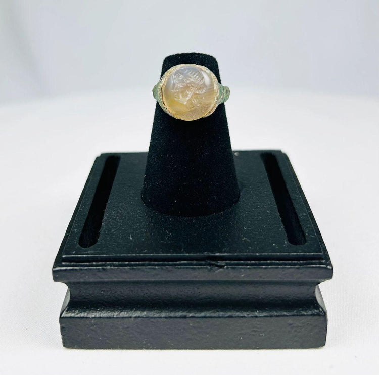 Indo-Greek Hellenistic-Indian ring with natural patina and historic significance