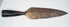 Historic forged iron spearhead with symmetrical leaf-shaped blade and aged patina