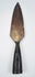 18th-century Indo-Persian forged iron spearhead with broad leaf-shaped blade and tapered socket