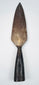18th-century Indo-Persian forged iron spearhead with broad leaf-shaped blade and tapered socket