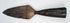Close view of forged iron Indo-Persian spearhead with tapered socket for wooden shaft