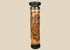 Late 19th-century Chinese boxwood incense holder, intricately hand-carved with detailed landscape and figure scenes, cylindrical form with dark-stained end caps; showcases fine Qing-era craftsmanship in wood carving for ritual and domestic use.