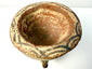 High-angle shot of Islamic Golden Age terracotta mortar rim