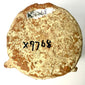 Base of ancient Afghan pottery mortar showing inventory mark X9768