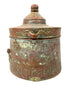 Medieval Islamic Khorassan bronze inkwell featuring intricate engraved floral and geometric motifs, circa 10th–12th century CE.