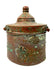 Antique Persian Khorassan bronze inkwell with intricate surface decoration and natural oxidation developed over centuries of age.