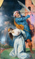 Italian Old Master painting of St. Catherine with executioner and architectural background