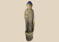 Antique Japanese carved wood Amida Nyorai Buddha, Late Edo to Early Meiji Period