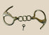 Pair of authentic John J. Tower patented adjustable handcuffs from the United States, late 19th to early 20th century (circa 1866–1940s), made of iron and steel, fully functional with original key, showing period patina and wear, representative of historic law enforcement restraint technology
