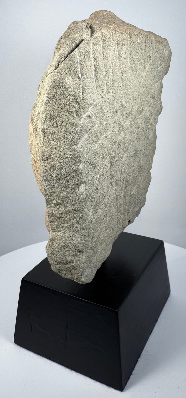 Khmer Empire Devotional Fragment | Padmapani (Avalokitesvara) in Carved Stone | Circa 12th Century