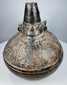 Pre-Columbian Naymlap-style bottle from northern Peru with dark burnished finish and traditional Sicán form.