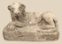 Ancient Egyptian terracotta reclining lion from Alexandria, Ptolemaic Period, circa 3rd–2nd century BCE