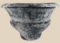 Large Ban Chiang-style earthenware vessel with incised geometric decoration and flared rim