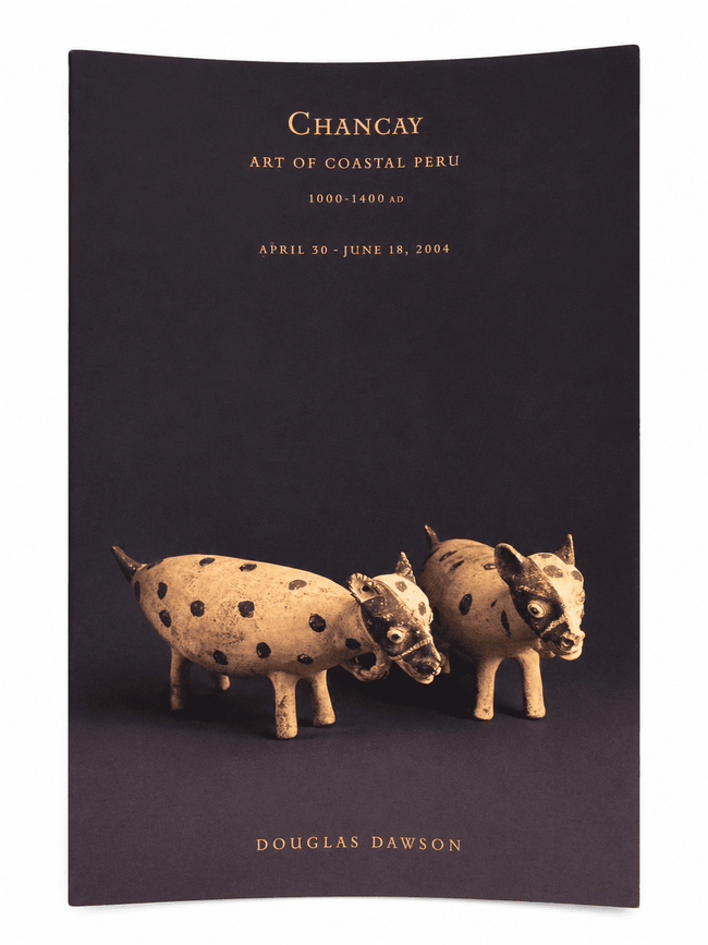 Douglas Dawson Chancay Art of Coastal Peru 1000–1400 AD exhibition catalog cover, April 30 to June 18, 2004.