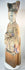 Qing dynasty Chinese carved wood statue of a seated court official with colorful polychrome.