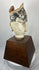 Late Qing Chinese temple sculpture of a court official with painted terracotta surface.
