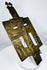 Large Russian Orthodox crucifix icon with angelic finial elements and Church Slavonic text.