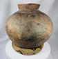 Handcrafted earthenware container from the Timor region with indigenous decorative designs