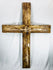 Spanish Colonial religious wood carving of Christ crucifix with historic patina.