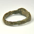 Profile view of Roman bronze ring showing solid cast construction and broad angular hoop