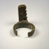 Ancient Roman functional ring key with rectangular locking bit, weathered bronze surface, and open rear band