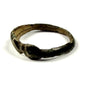 Rear view of Early Byzantine bronze ring showing irregular ancient hoop and age-related surface wear