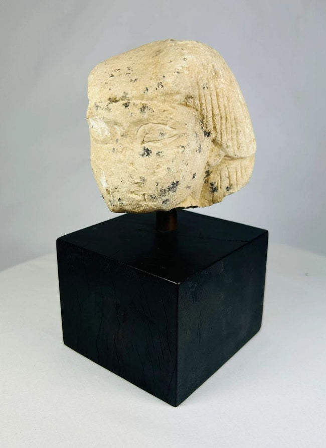 Tapa de vaso canopo de piedra caliza de Imsety | Hijo protector de Horus del Imperio Nuevo | Hacia 1550-1070 a. C.