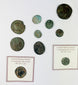 Constantine the Great bronze coin obverse with emperor portrait and worn inscription