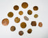 Sixteen authentic late antiquity coins with varied flan shapes and aged surfaces