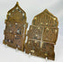 Antique Russian Orthodox traveling prayer icons with detailed religious imagery