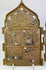 Matched set of Russian Orthodox devotional bronze travel icons with patina and enamel traces
