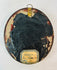 Late 19th century French miniature portrait of Madame Récamier after François Gérard, watercolor on ivorine under convex glass in ebonized frame.