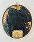 Late 19th century French miniature portrait of Madame Récamier after François Gérard, watercolor on ivorine under convex glass in ebonized frame.