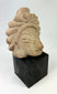 Javanese Majapahit temple fragment, Kala Simha guardian head carving with stylized radiating mane