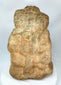 Majapahit three-faced Brahma stone sculpture, 14th–15th century Java, Indonesia — volcanic andesite Hindu temple carving depicting Brahma with serene expressions, authentic Majapahit period artifact with natural patina.