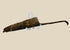 Excavated medieval European long knife, circa 12th–15th century CE, forged from iron/steel. Wide single-edged blade with tapered point, full-length tang with curved end, showing patina and surface aging. Functional weapon and utility tool reflecting High to Late Middle Ages craftsmanship and daily life.