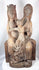 Antique carved wooden Christian devotional group sculpture with Virgin Mary, Saint Anne, and Jesus